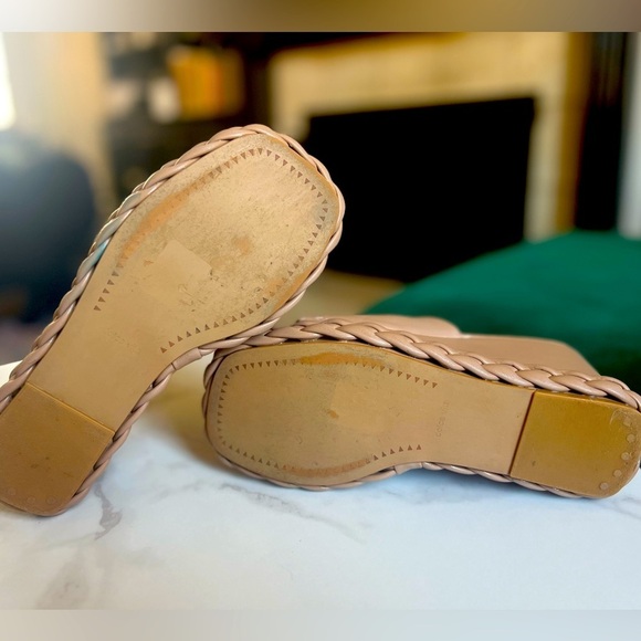 Dolce Vita Size 9 Elene Wedge Sandal Cafe Leather - Picture 4 of 5